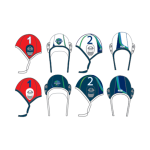 Waterpolo cap set compleet.    26 caps