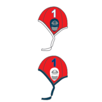 Waterpolo cap set rood. 2 caps